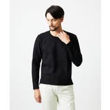 ブラック | 【セットアップ】スエード調クルーネックカットソー | MICHEL KLEIN HOMME