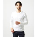ホワイト | クルーネック長袖カットソー | MICHEL KLEIN HOMME