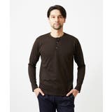 ジャガードヘンリーネック長袖カットソー | MICHEL KLEIN HOMME | 詳細画像1