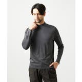 ダークグレー | モックネック長袖カットソー | MICHEL KLEIN HOMME