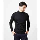 ブラック | モックネック長袖カットソー | MICHEL KLEIN HOMME