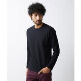 ブラック(94) | ヘリンボン柄カットソー | MICHEL KLEIN HOMME