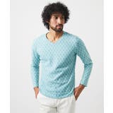 カーキ | 《日本製》リンクスVネック長袖カットソー | MICHEL KLEIN HOMME