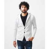 ライトグレー | プリーツフードジャケット | MICHEL KLEIN HOMME