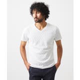 ホワイト | 《日本製》リンクスVネック半袖カットソー | MICHEL KLEIN HOMME