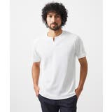 《日本製》キーネック半袖カットソー | MICHEL KLEIN HOMME | 詳細画像2