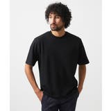 ブラック | 【セットアップ】ダブルフェイスクルーネック半袖カットソー | MICHEL KLEIN HOMME