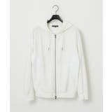 ホワイト | 【セットアップ】ジャカードジップアップパーカー | MICHEL KLEIN HOMME