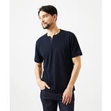 《日本製》キーネック半袖カットソー | MICHEL KLEIN HOMME | 詳細画像1