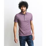 パープル(63) | 【2023年モデル】《日本製》格子柄リンクス半袖ポロシャツ | MICHEL KLEIN HOMME