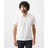 《日本製》モザイク柄ジップアップポロシャツ | MICHEL KLEIN HOMME | 詳細画像1