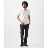 《日本製》モザイク柄ジップアップポロシャツ | MICHEL KLEIN HOMME | 詳細画像2