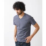 ネイビー(57) | 《日本製》立体柄半袖カットソー | MICHEL KLEIN HOMME