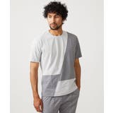 ライトグレー | 【セットアップ】切り替えクルーネック半袖カットソー | MICHEL KLEIN HOMME