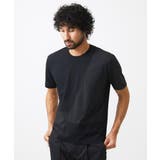 ブラック | 【セットアップ】切り替えクルーネック半袖カットソー | MICHEL KLEIN HOMME