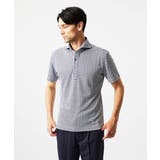 千鳥柄ジャガード半袖ポロシャツ | MICHEL KLEIN HOMME | 詳細画像10