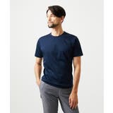 ネイビー | クルーネック半袖カットソー | MICHEL KLEIN HOMME