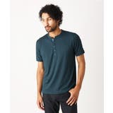 ライトブルー(47) | ヘンリーネックプリーツ半袖カットソー | MICHEL KLEIN HOMME