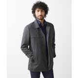 ダークグレー(93) | ウール調スタンドカラーショートコート | MICHEL KLEIN HOMME
