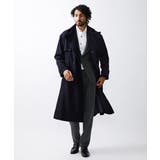 ネイビー(57) | ウールダブルブレストマキシコート | MICHEL KLEIN HOMME