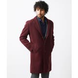 パープル(77) | コンバーチブルウールチェスターコート | MICHEL KLEIN HOMME