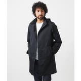 ブラック(94) | フード付きスタントカラーコート | MICHEL KLEIN HOMME