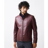 パープル(77) | レザースタンドブルゾン | MICHEL KLEIN HOMME