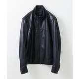 ブラック(94) | シングルライダースレザーブルゾン | MICHEL KLEIN HOMME
