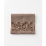 ベージュ | バイアスチェック柄カシミヤマフラー | MICHEL KLEIN HOMME