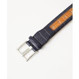 クロコパッチ ワイドピンベルト | MICHEL KLEIN HOMME | 詳細画像2 