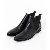 ブラック(94) | 《日本製》エンボス加工レザーブーツ | MICHEL KLEIN HOMME