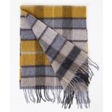 グレー | チェック柄ウールマフラー | MK MICHEL KLEIN homme