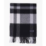 ブラック | チェック柄ウールマフラー | MK MICHEL KLEIN homme