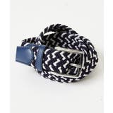 ネイビー | ゴムメッシュベルト | MK MICHEL KLEIN homme