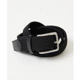 ブラック | ゴムメッシュベルト | MK MICHEL KLEIN homme