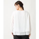 【大きいサイズ/11号サイズあり】2WAYジョーゼットタックブラウス | eur3 | 詳細画像7