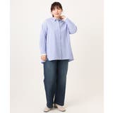 【大きいサイズ】レイヤード風ドロップショルダーシャツ | eur3 | 詳細画像18 