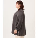 【大きいサイズ/11号サイズあり】タックネックサテンブラウス | eur3 | 詳細画像14 