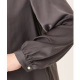 【大きいサイズ/11号サイズあり】タックネックサテンブラウス | eur3 | 詳細画像18 