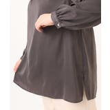 【大きいサイズ/11号サイズあり】タックネックサテンブラウス | eur3 | 詳細画像19 