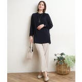 【大きいサイズ/11号サイズあり】タックネックサテンブラウス | eur3 | 詳細画像4 