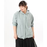 ライトグリーン | 【大きいサイズ】フーディ―ブラウス | eur3