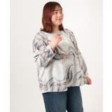 【大きいサイズ】アブストラクトプリントブラウス | eur3 | 詳細画像18 