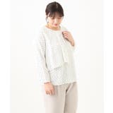 【大きいサイズ/11号サイズあり】ボウタイ風スクエアドットブラウス | eur3 | 詳細画像5