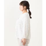 【大きいサイズ/11号サイズあり】ボウタイ風スクエアドットブラウス | eur3 | 詳細画像6