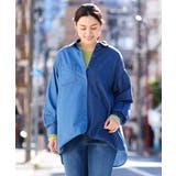 【大きいサイズ/11号サイズあり】2WAYパッチワーク風デニムシャツ | eur3 | 詳細画像3