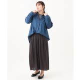 【大きいサイズ/11号サイズあり】2WAYパッチワーク風デニムシャツ | eur3 | 詳細画像33