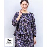 ブラック(94) | フラワープリントブラウス | eur3