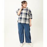 【大きいサイズ】パッチワーク風コットンブラウス | eur3 | 詳細画像17 