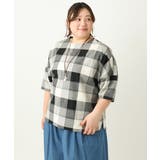 【大きいサイズ】パッチワーク風コットンブラウス | eur3 | 詳細画像20 